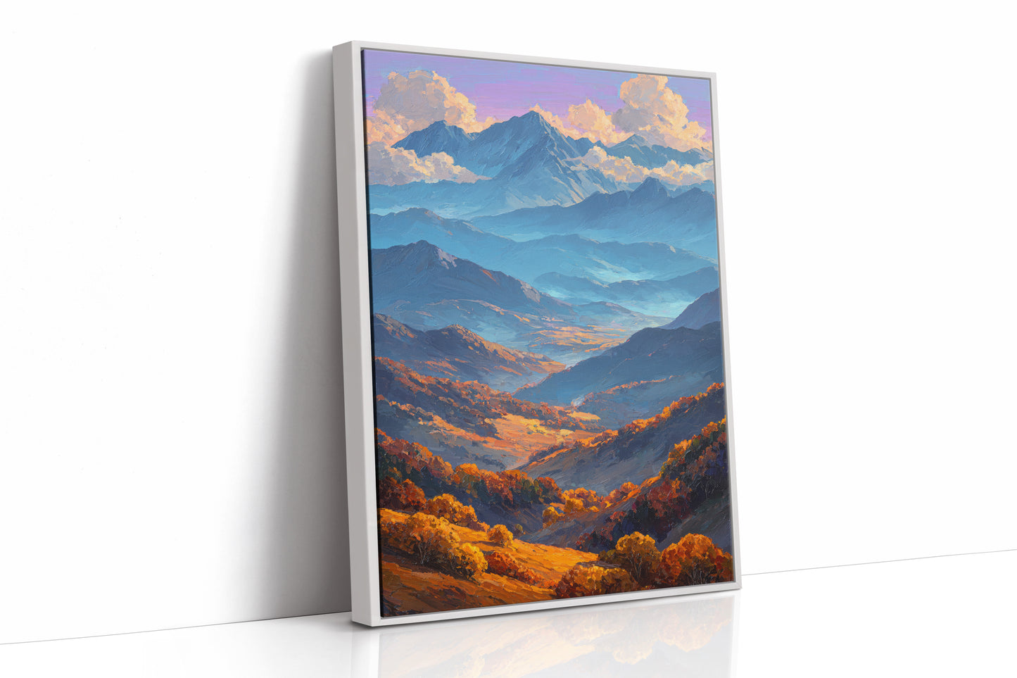 Autumn Light Cascades Through Mountains