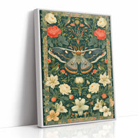 Emperor Moth Presides Over the Peonies