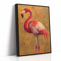 Flamingo in Gold Light