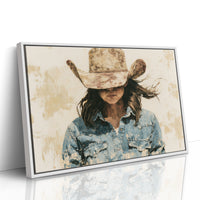 Cowgirl Beneath a Straw Hat