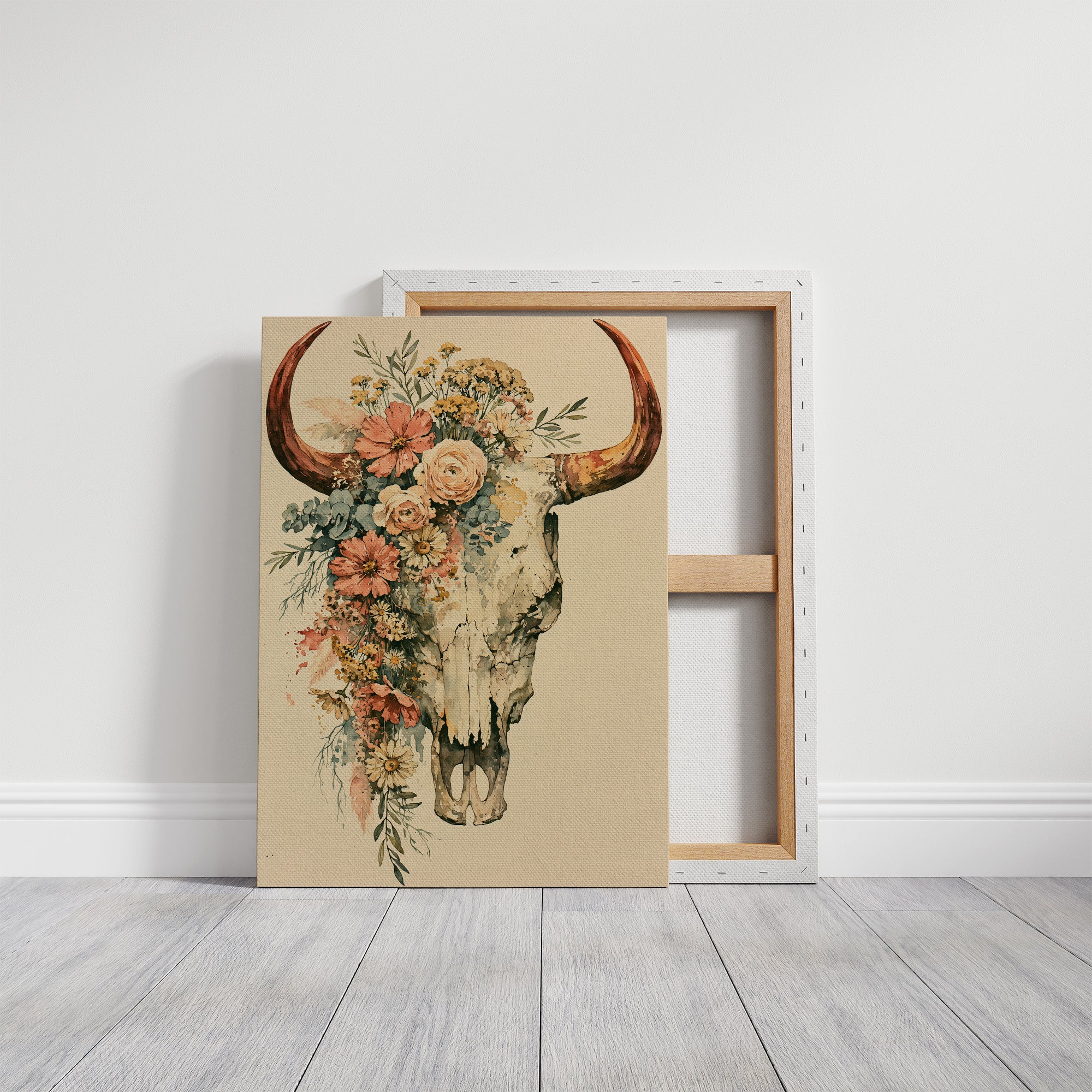 Skull Dressed in Wildflowers
