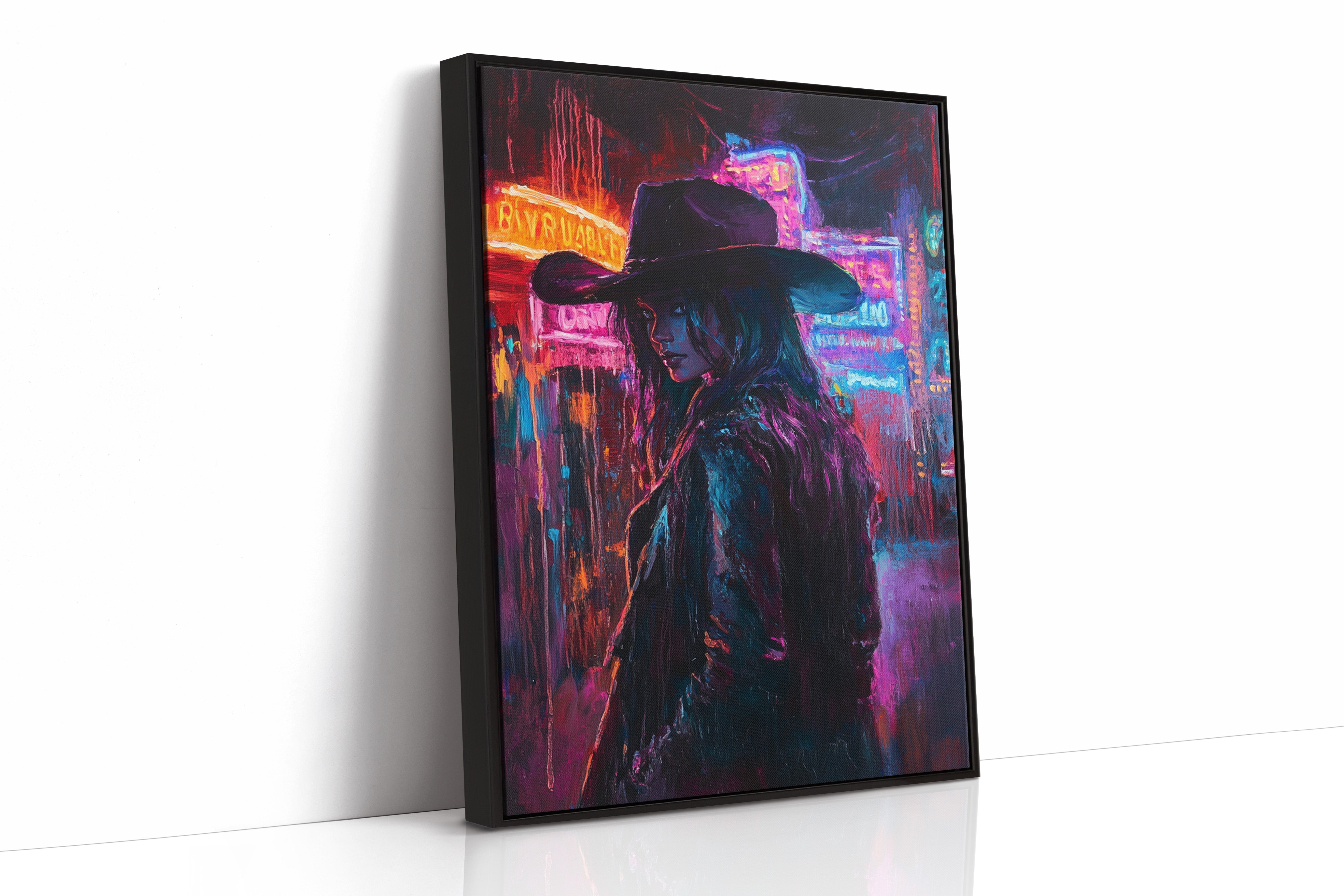Cowgirl Noir in Neon Lights