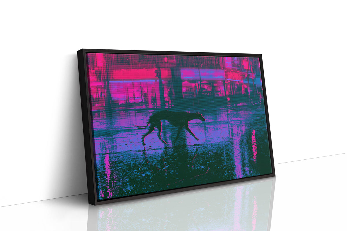 Neon Glitch Street Wanderer