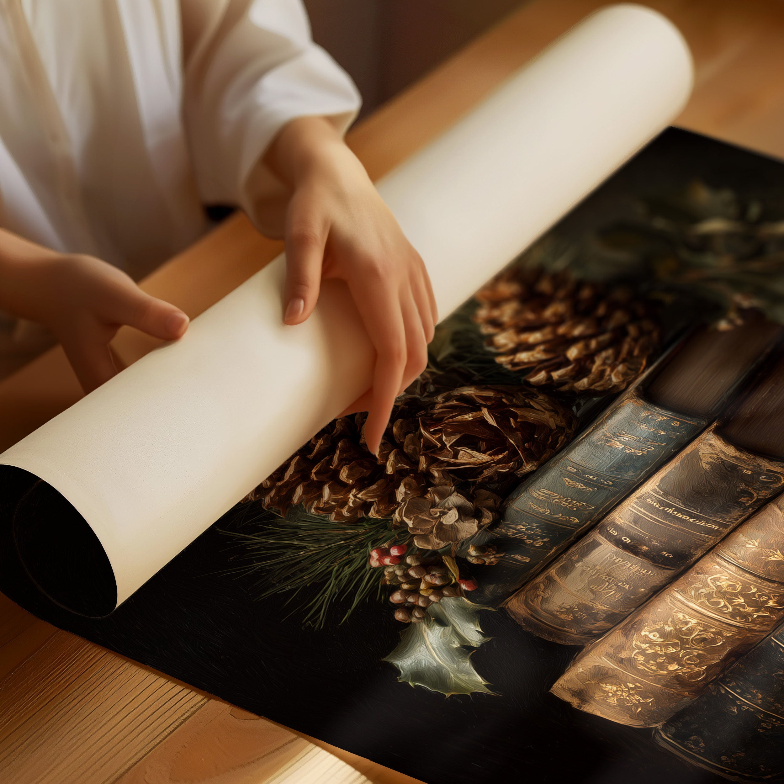 Winter Stories Rest On Leather Spines