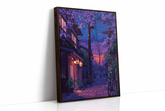 Cherry Blossoms Paint The Twilight Street