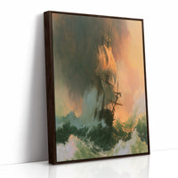 Storm-Tossed Tall Ship