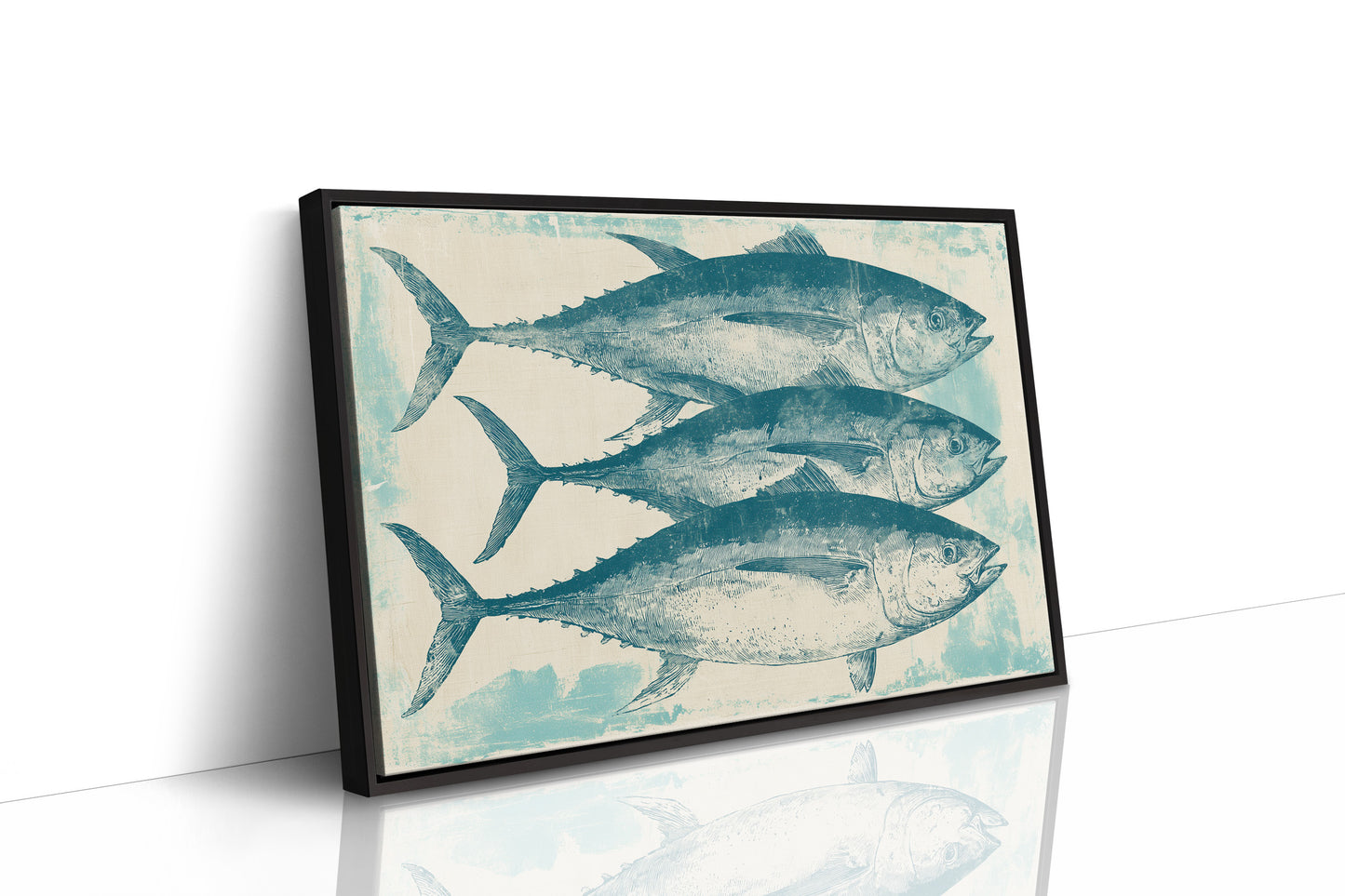 School of Tuna, Vintage Block Print