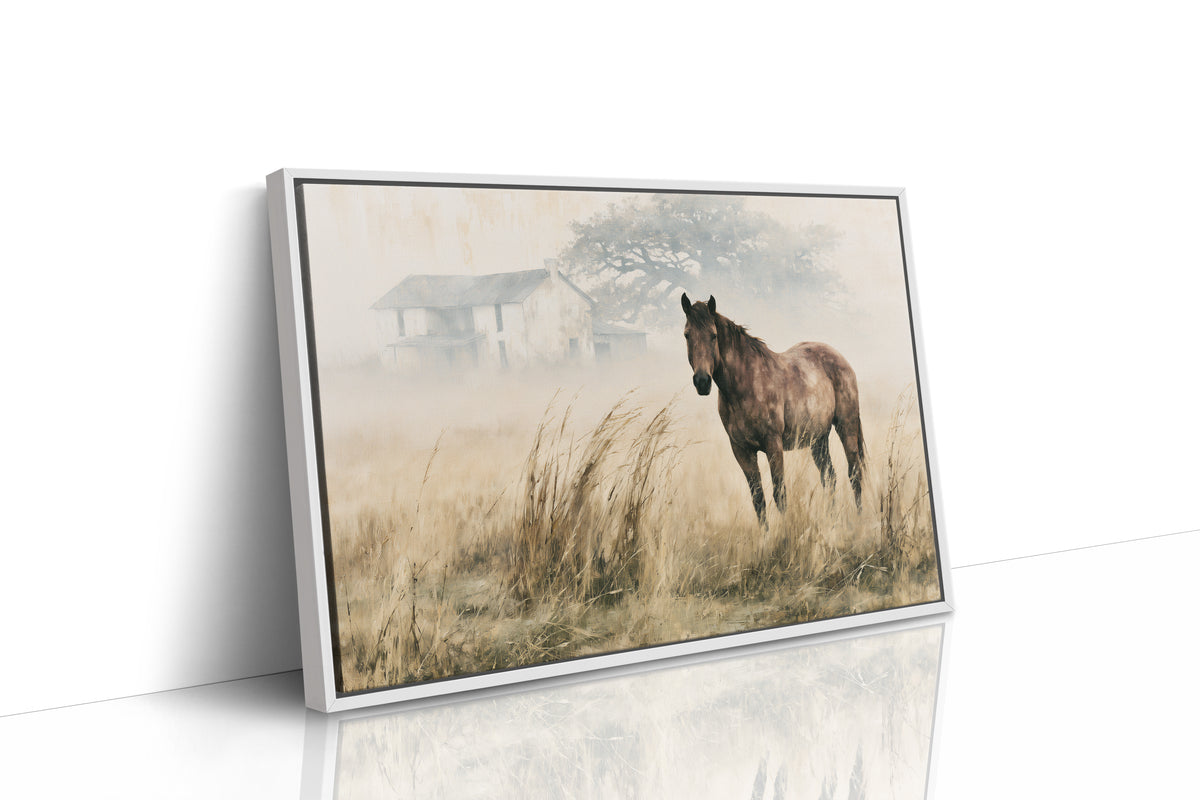 Horse and the Old Homestead