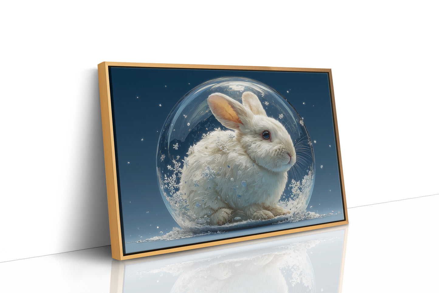 Rabbit Inside a Snow Globe