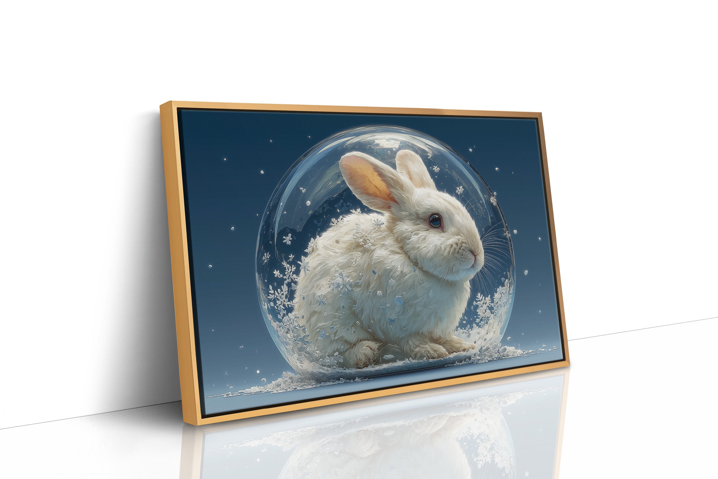 Rabbit Inside a Snow Globe