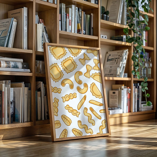 Pasta Shapes Dance In Golden Light