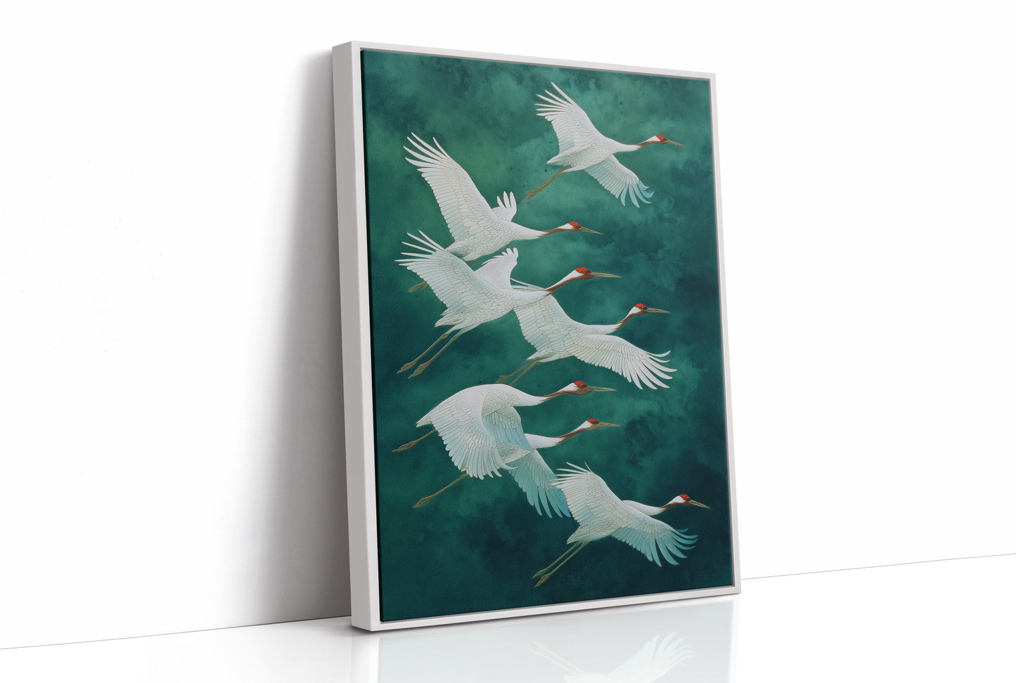 Flight Of White Wings At Dawn