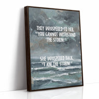 I Am the Storm — Moody Seascape Empowerment Print