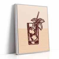 Mint Leaves Sway Above Ice