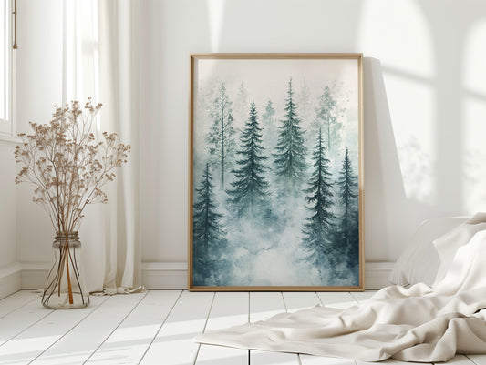 Veil of Mist Among Pines