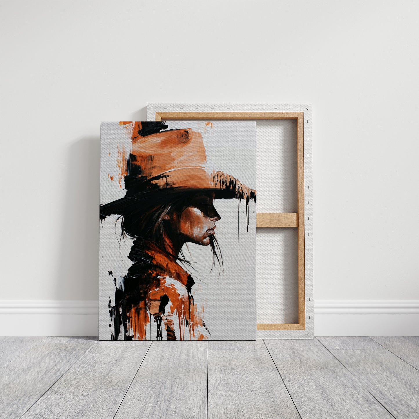 Silhouette in a Wide Brim Hat