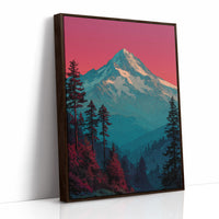 Crimson Sky Over Teal Peak