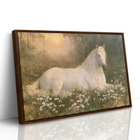 Daisies And A Quiet Horse