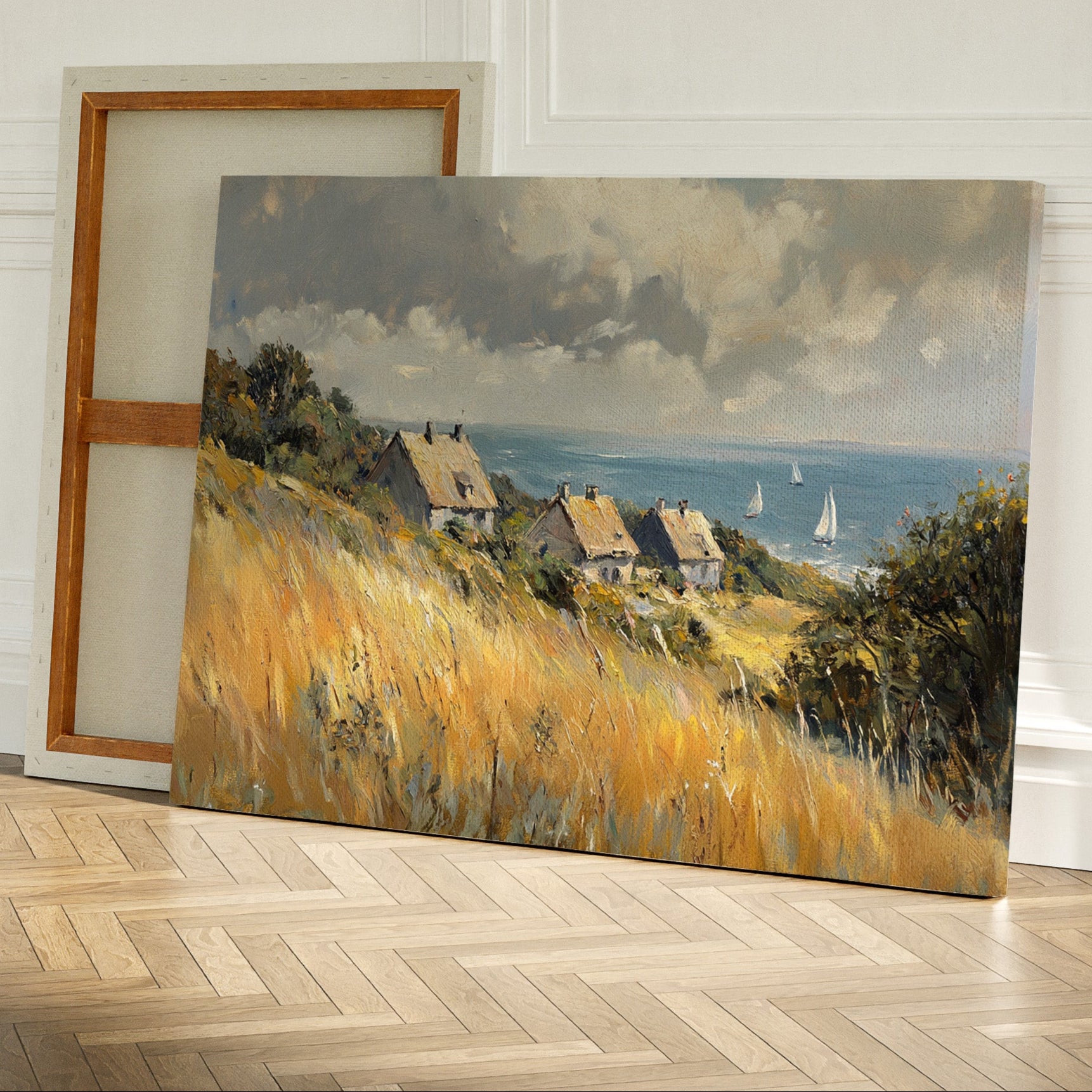 Sailboats Dance Past Golden Hills