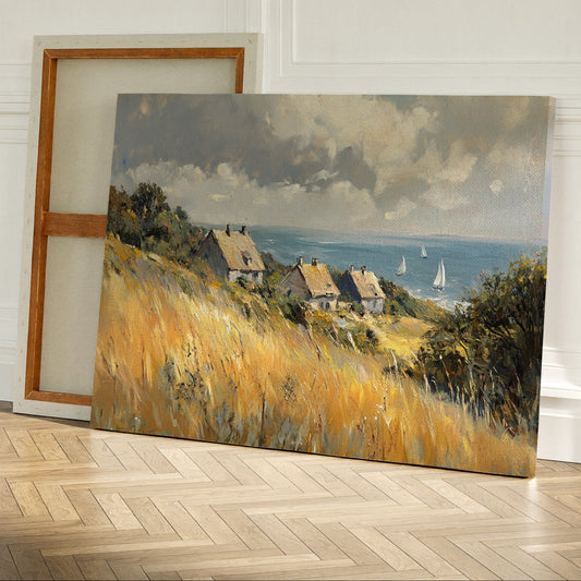 Sailboats Dance Past Golden Hills