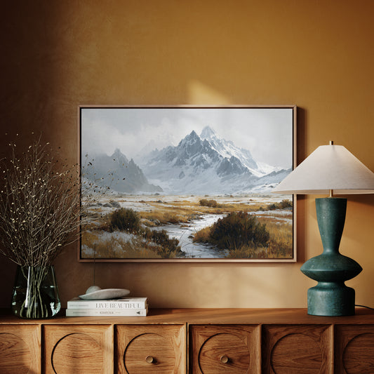 Winter Grasses Dance Below Peaks