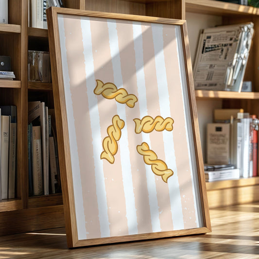 Pasta Dances Through Blush Stripes