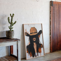 The Silent Outlaw – Western Cowgirl Canvas Art