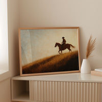 Sunset Ride on Prairie Hill