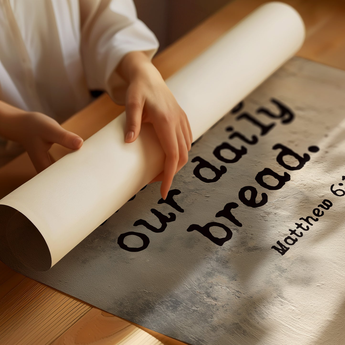 Morning Prayer On Rustic Wood