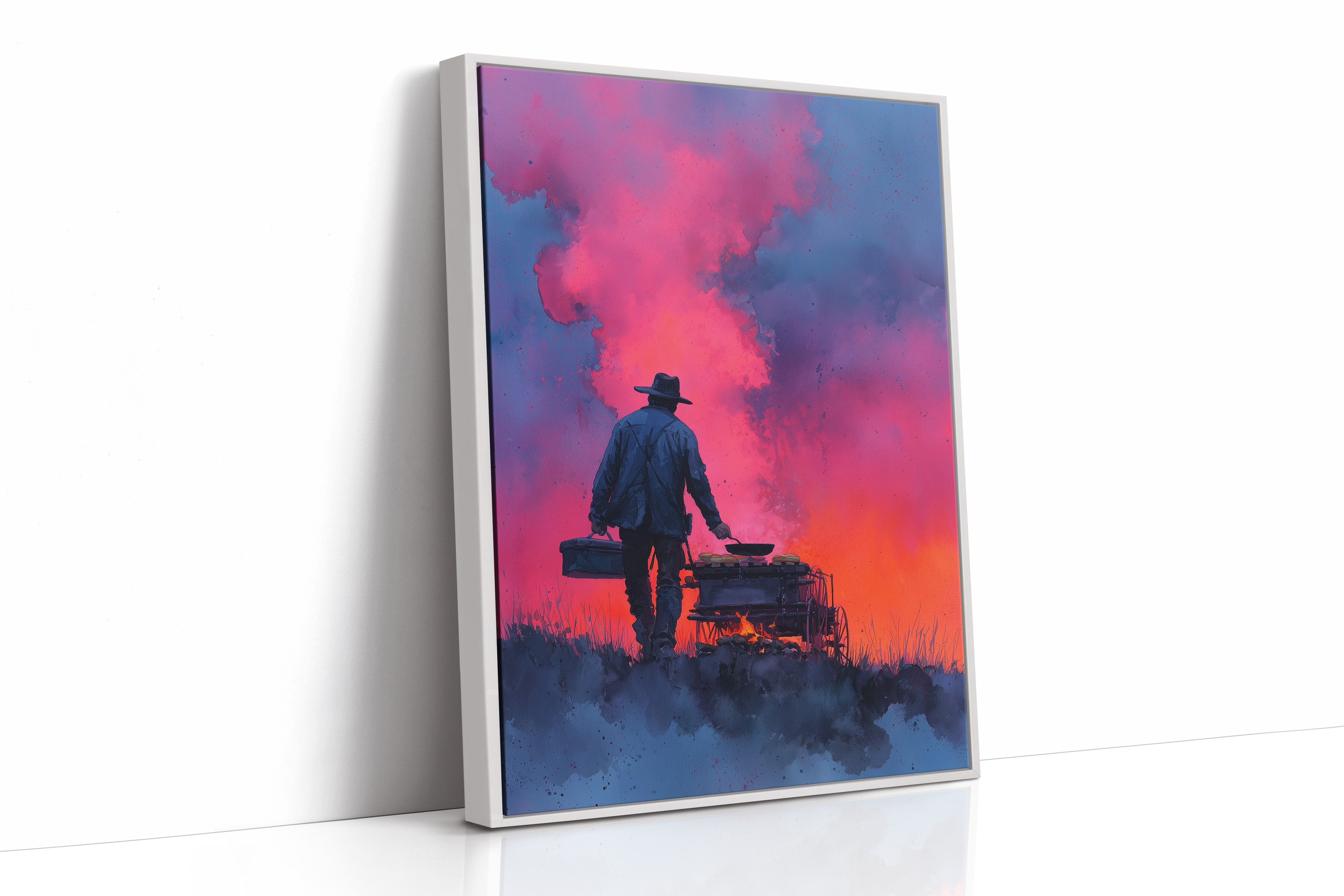 Chuckwagon Cook at Dusk