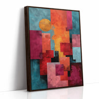 Golden Sun Through City Blocks