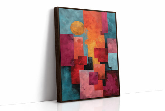 Golden Sun Through City Blocks