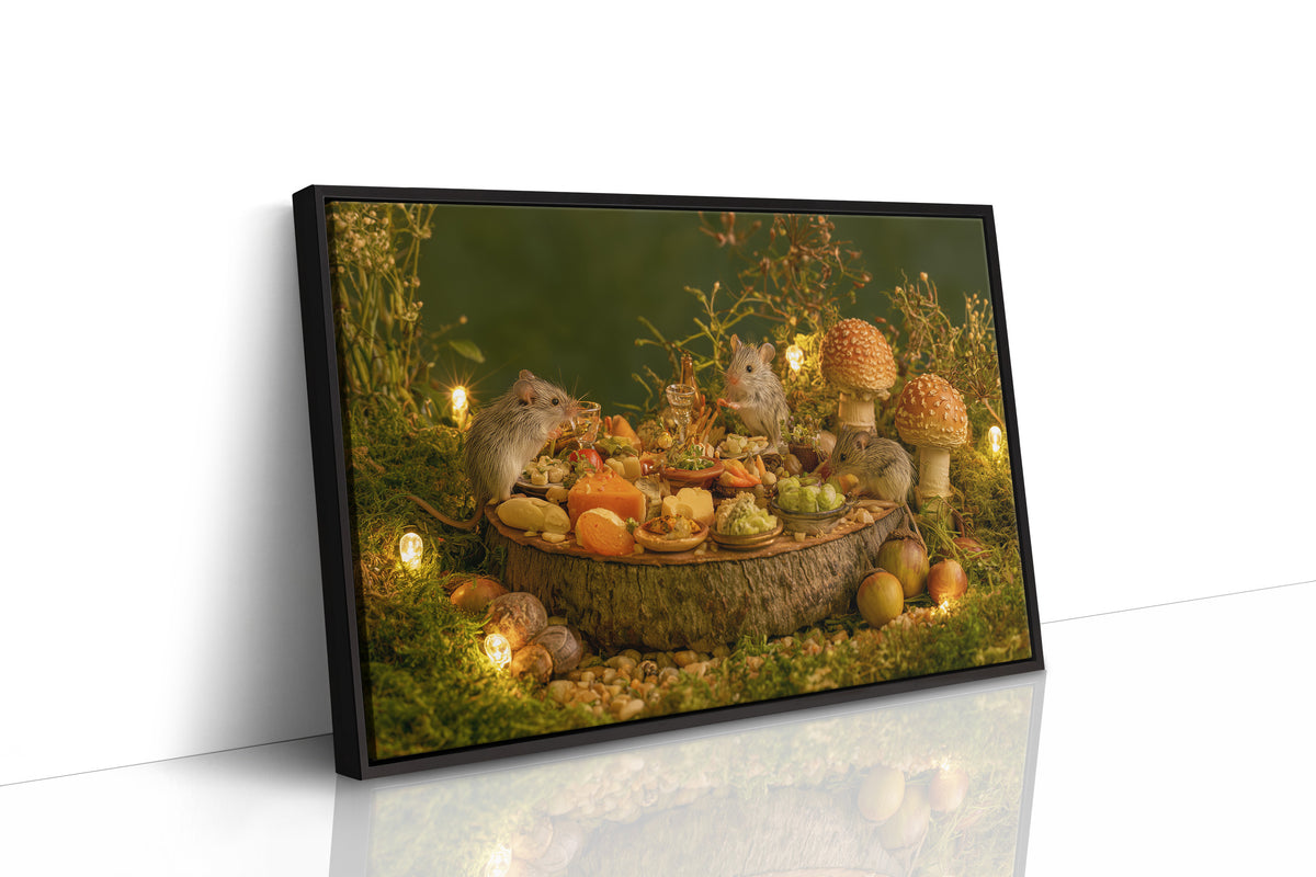 Woodland Mice Feast by Lantern
