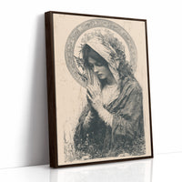 Madonna in Wildflowers — Devotional Engraving Print