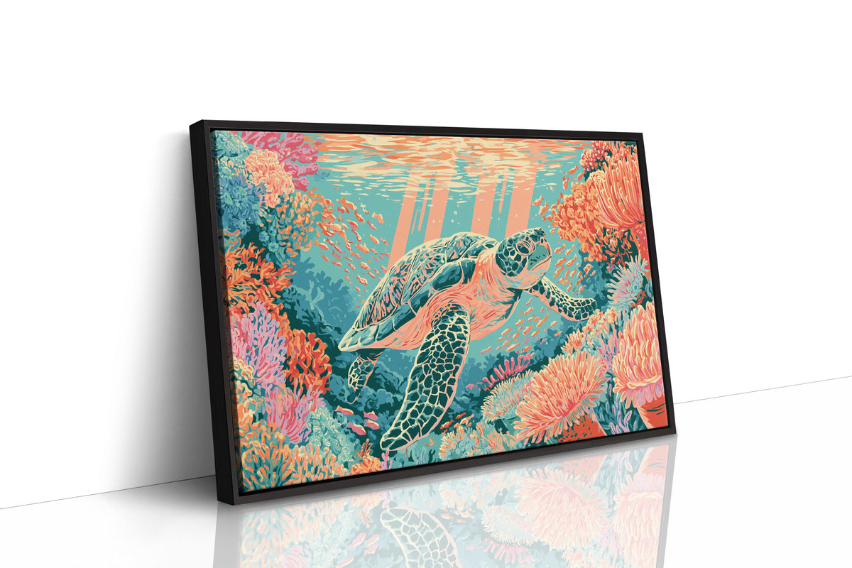 Sea Turtle Coral Reef Glide