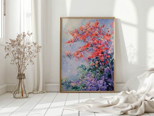 Blossoms Beneath a Vibrant Sky