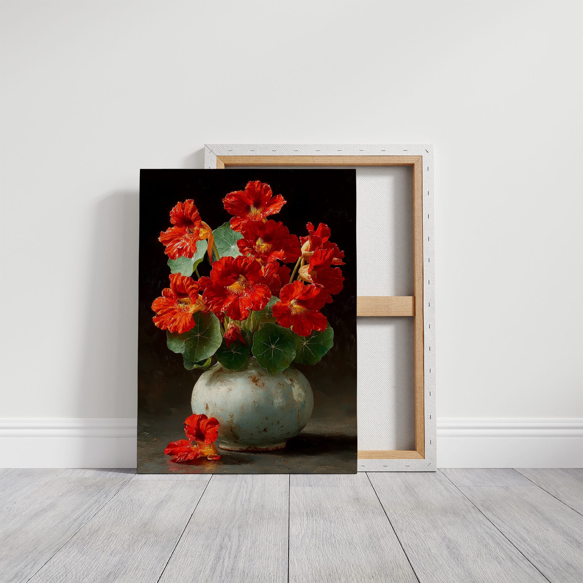 Nasturtiums in a Weathered Vessel