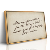 Handwritten Reminder to Live