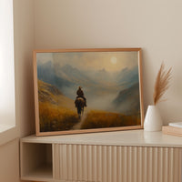 Cowboy at Sunrise in the High Country