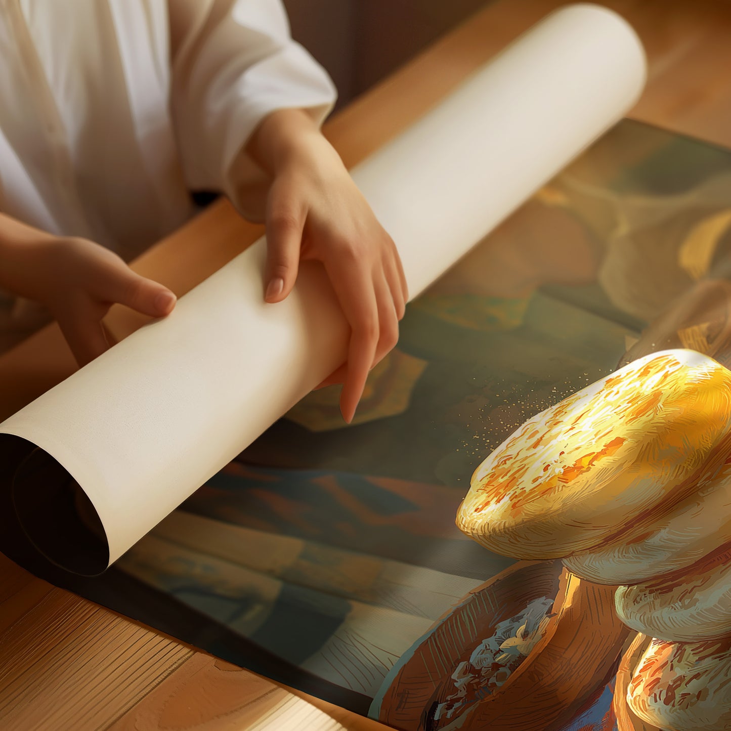 Golden Arepas In Morning Sunlight