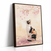 Calico Dreams Under Cherry Blossoms