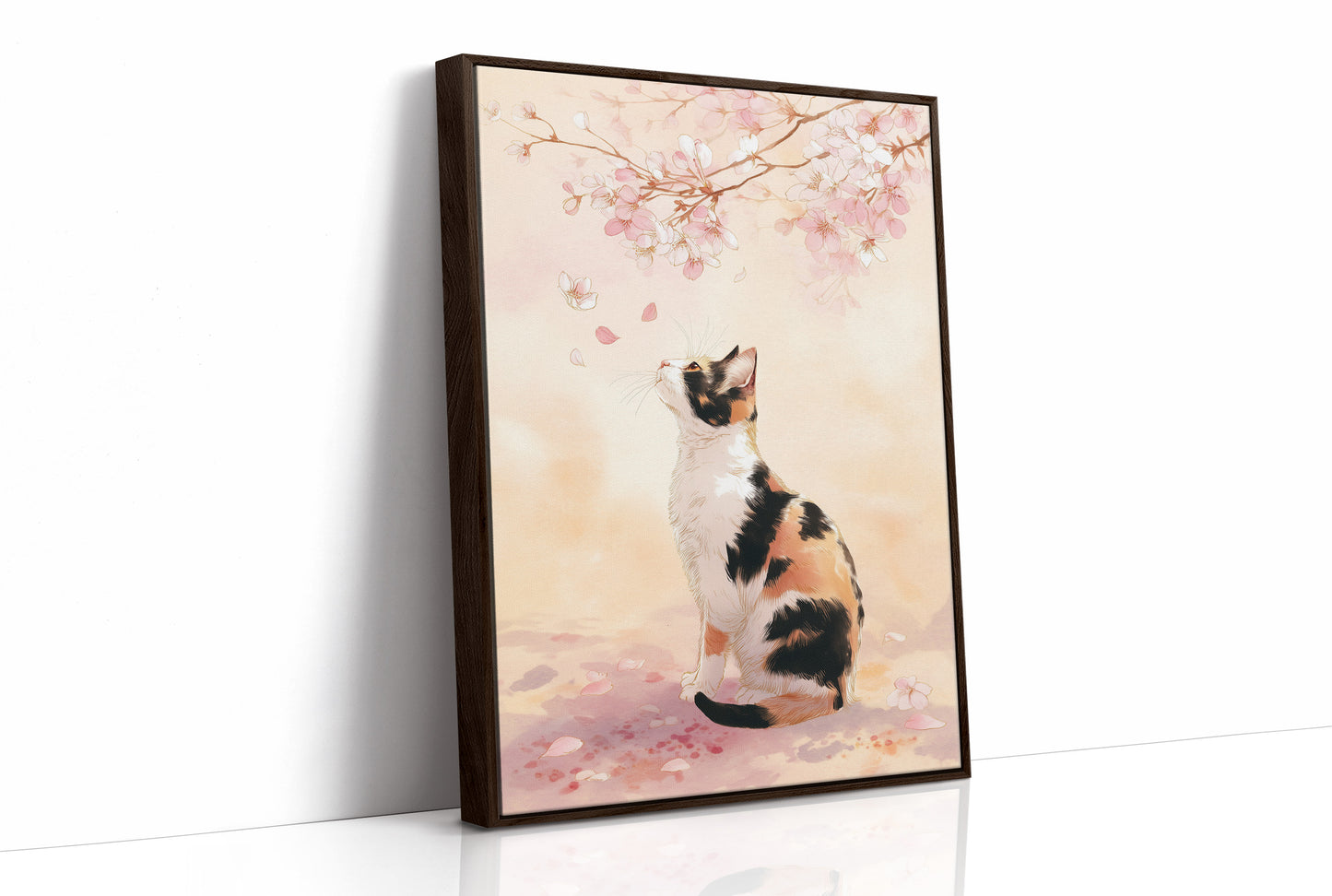 Calico Dreams Under Cherry Blossoms