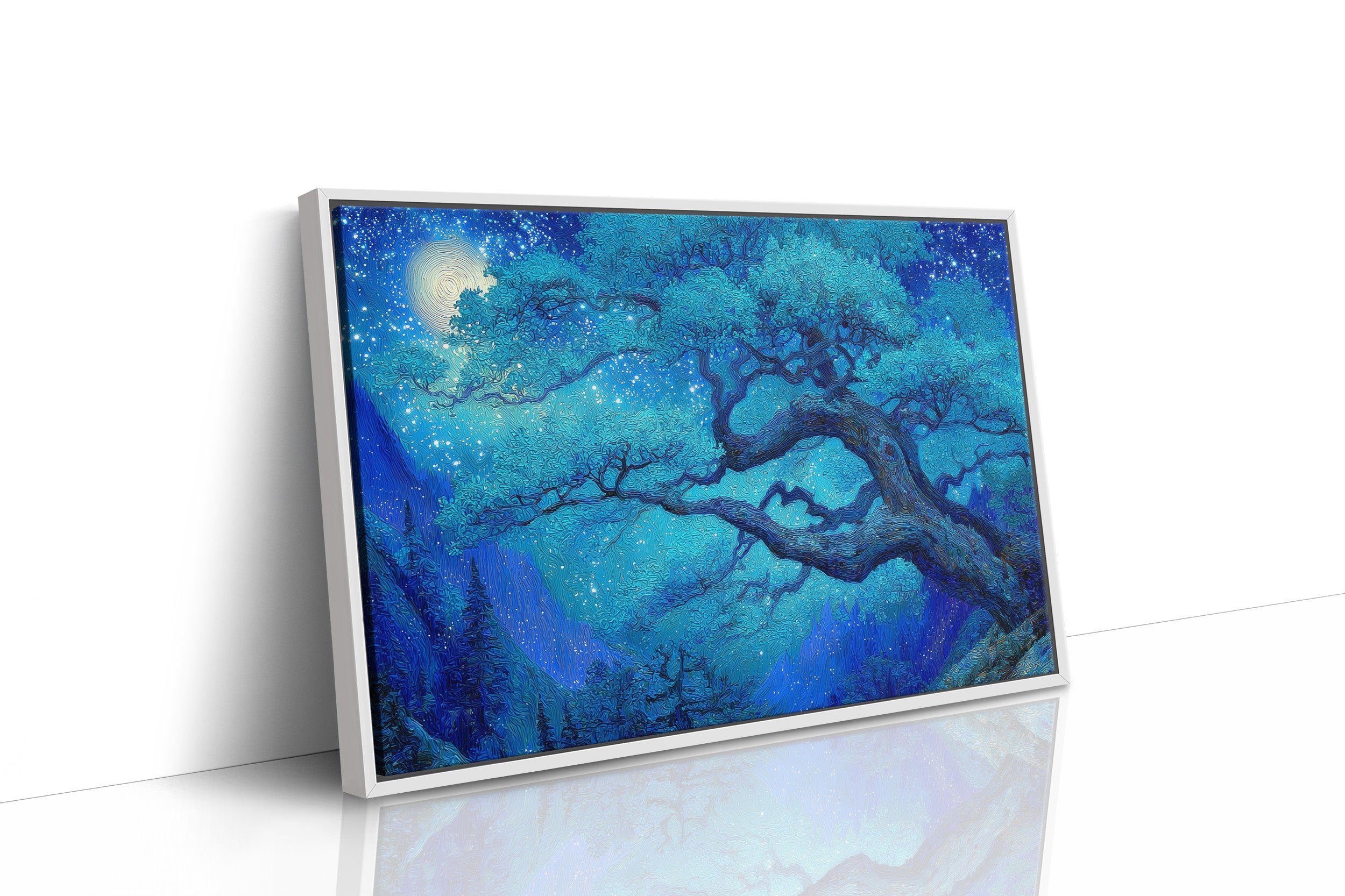 Sapphire Oak Under Celestial Light