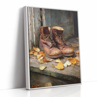 Autumn Leaves Meet Weathered Leather