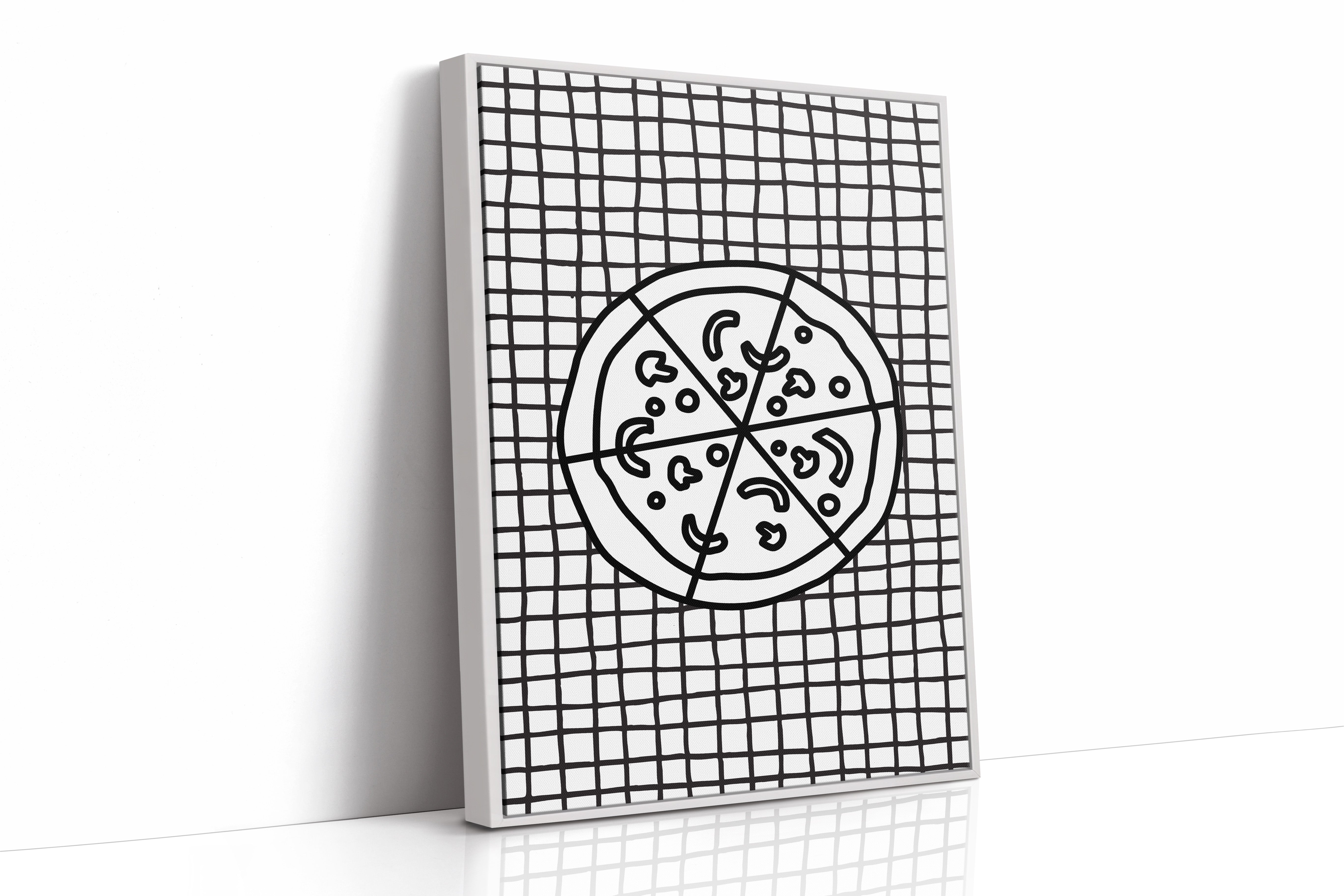 Pizza Stories On Checkered Cloth