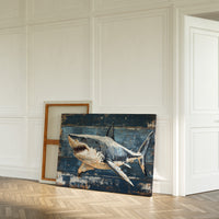Deep Blue Tales On Weathered Wood