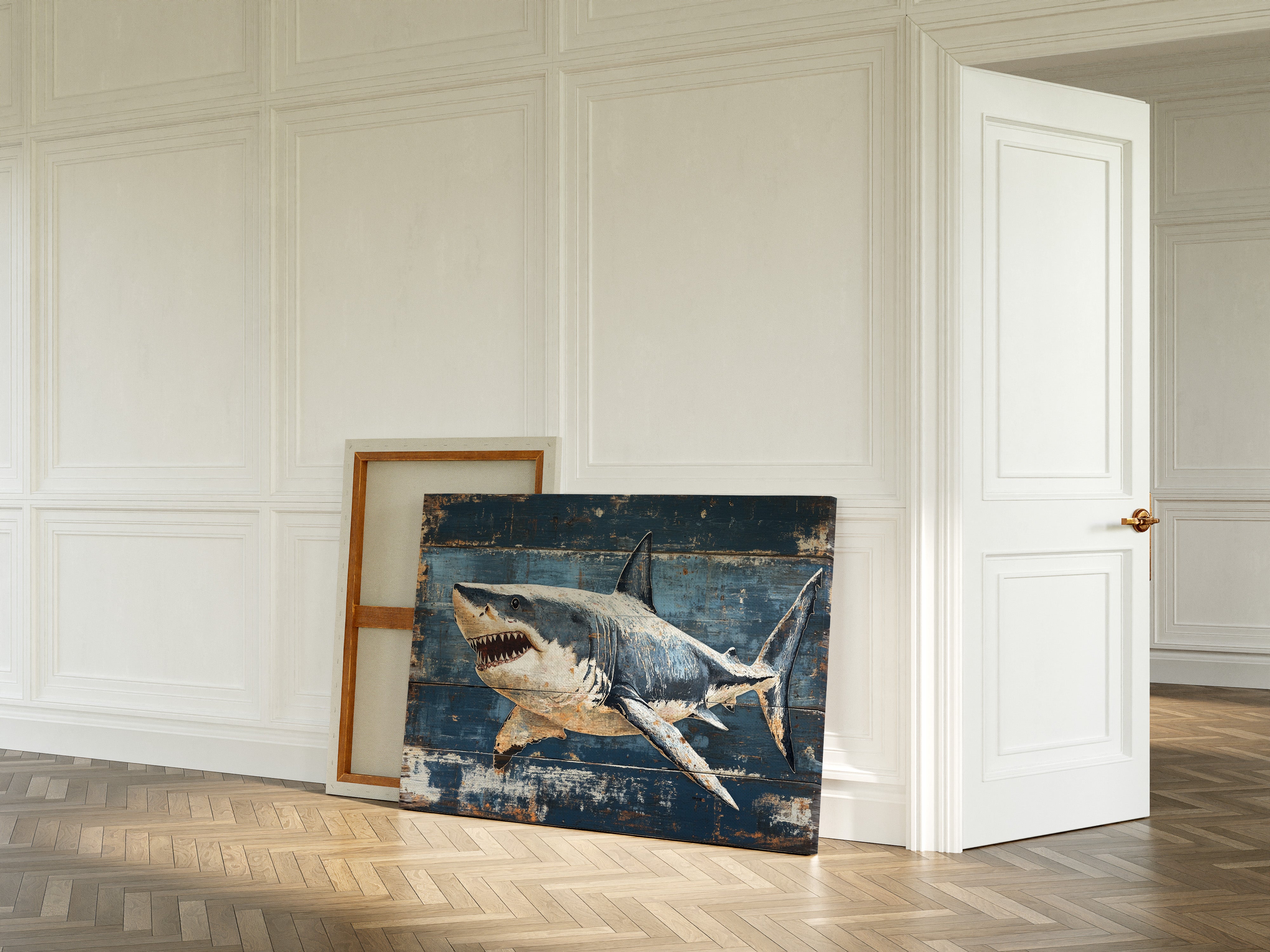 Deep Blue Tales On Weathered Wood