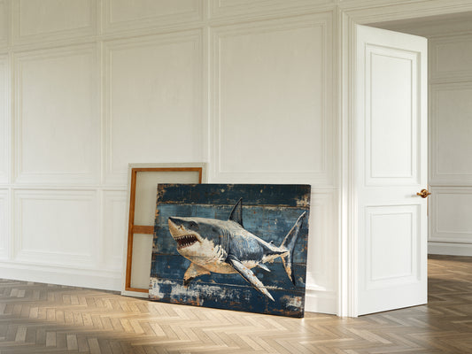 Deep Blue Tales On Weathered Wood