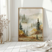 Mist Over Golden Pines