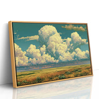 Teal Sky, Towering Clouds